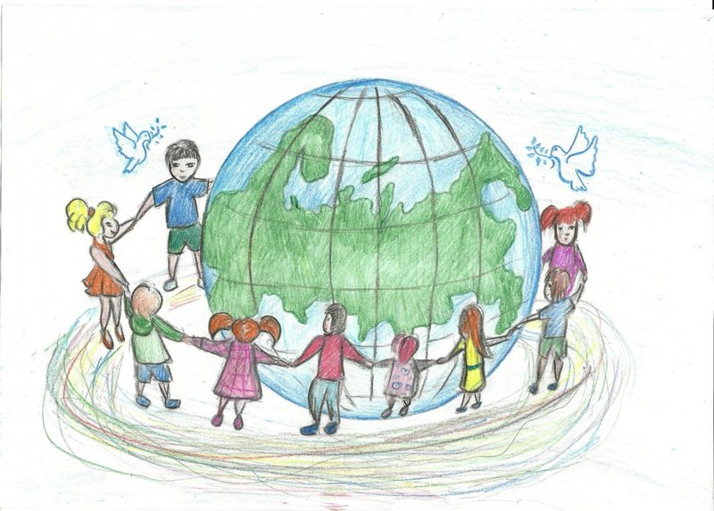 Рисунок карандашом на День защиты детей
