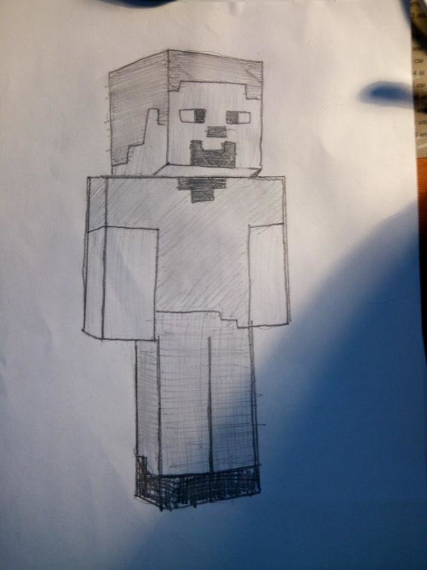 Рисунок minecraft steve