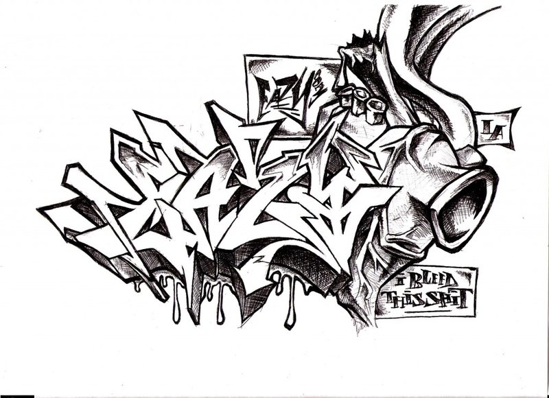 Рисунки граффити карандашом