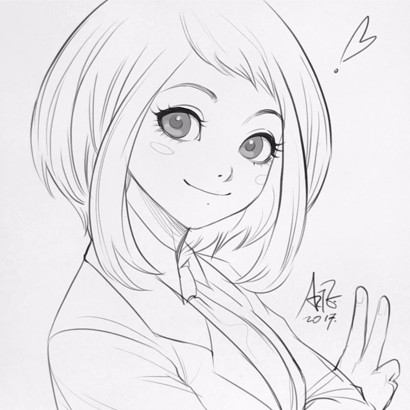 Рисунки для срисовки карандашом аниме