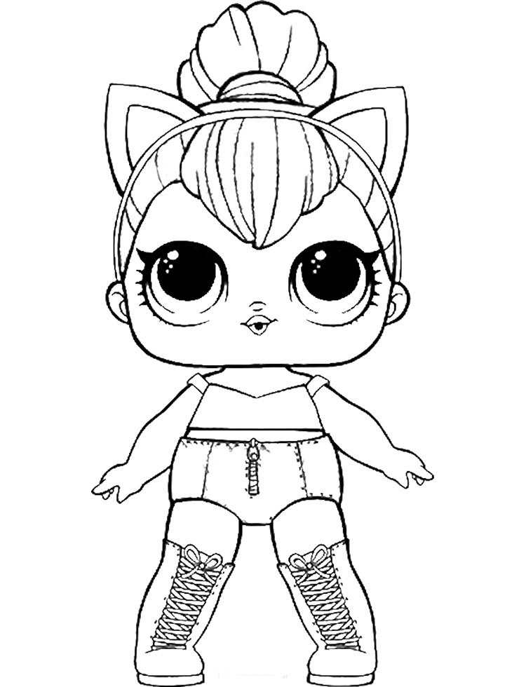 Printable Lol Doll Kitty Queen Coloring Page : Queen Bee lol Coloring