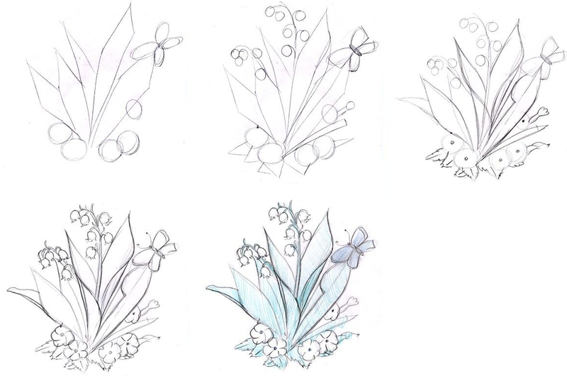 Как нарисовать цветы поэтапно?