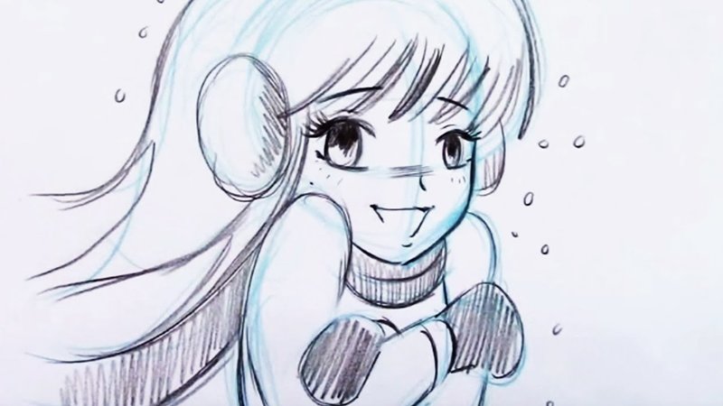 Рисунки для срисовки карандашом аниме