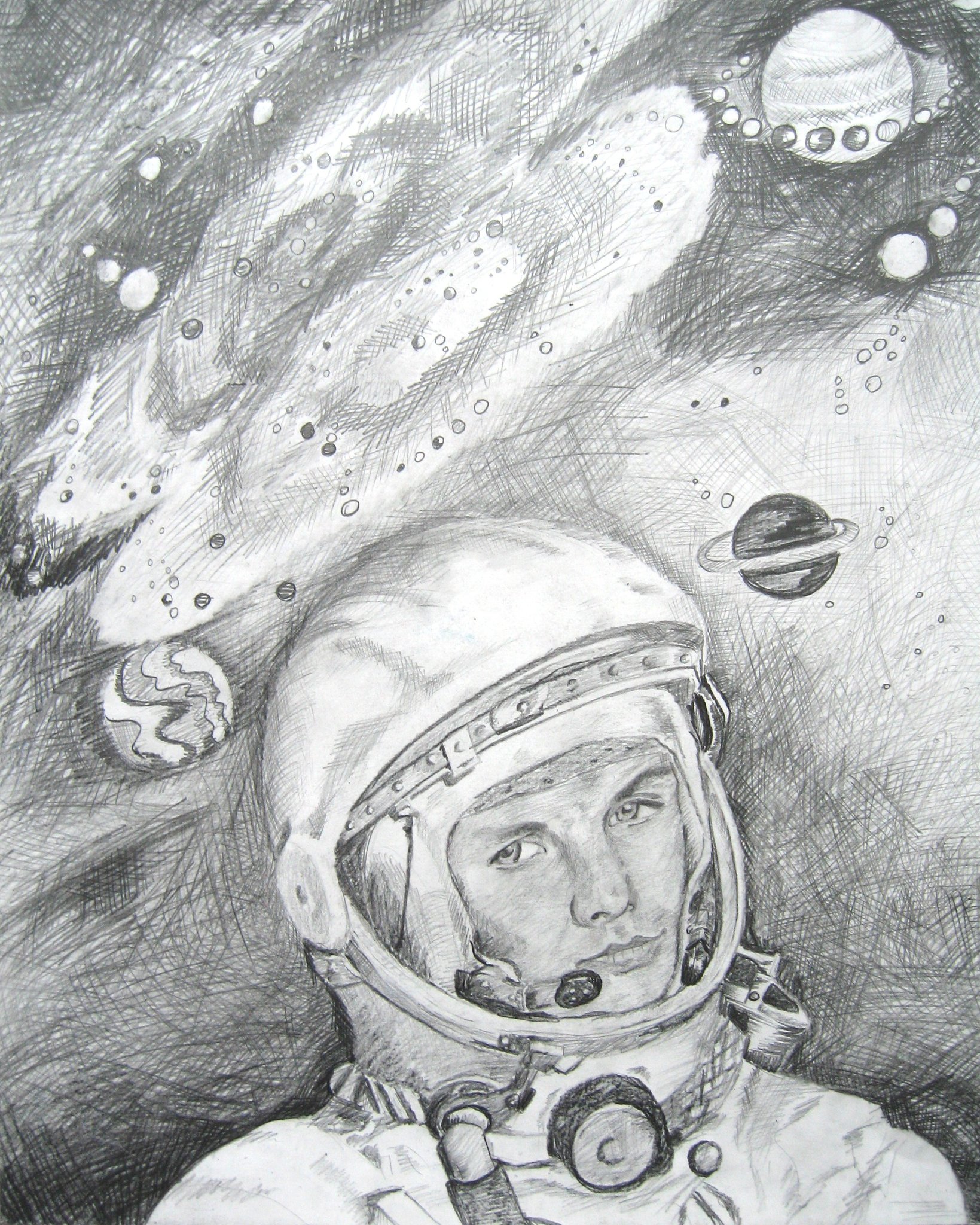 Костюм гагарина рисунок