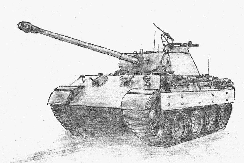Пантера танк рисунок