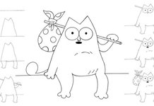 Котенок карандашом поэтапно