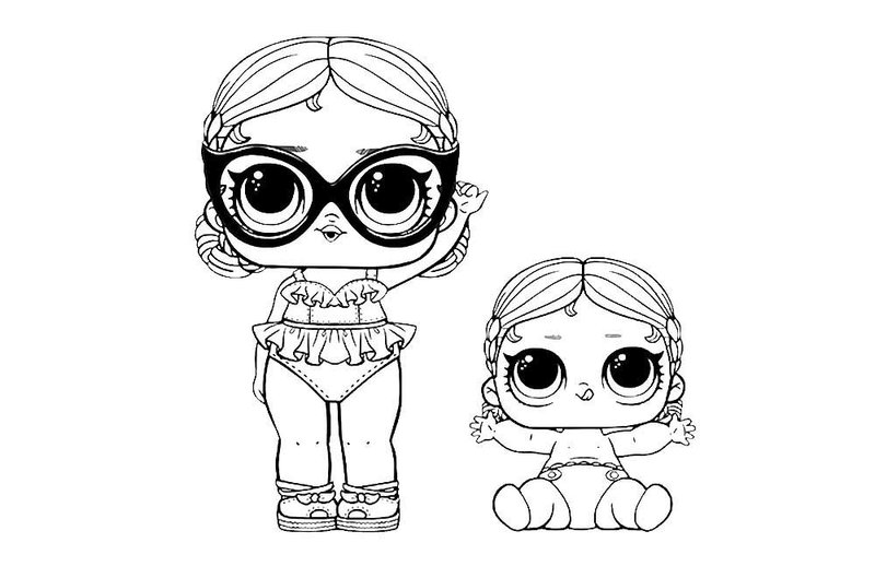 ЛОЛ куклы 3 серия 2 волна конфетти поп - картинки для срисовки