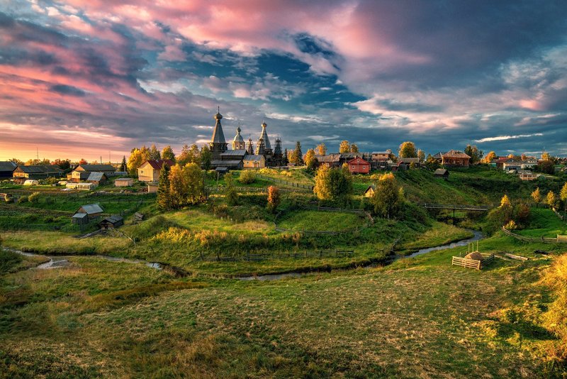 Красивая деревня в России