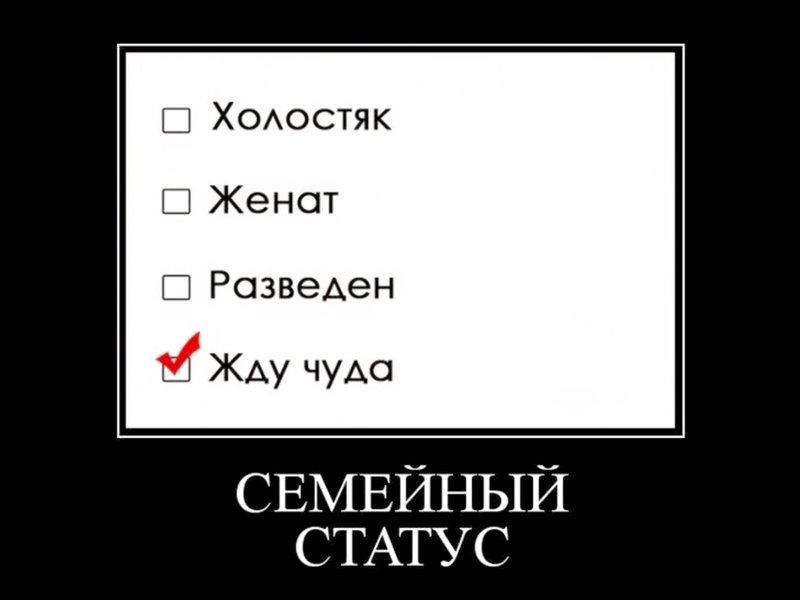 Демотиватор "Семейное положение"
