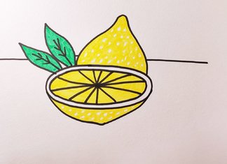 Лимон рисунок